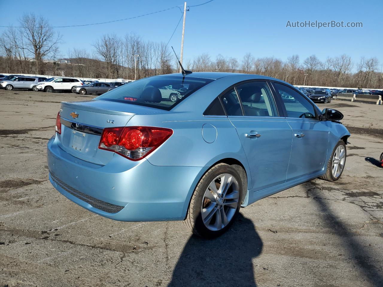 2012 Chevrolet Cruze Ltz Blue vin: 1G1PH5SC2C7219834