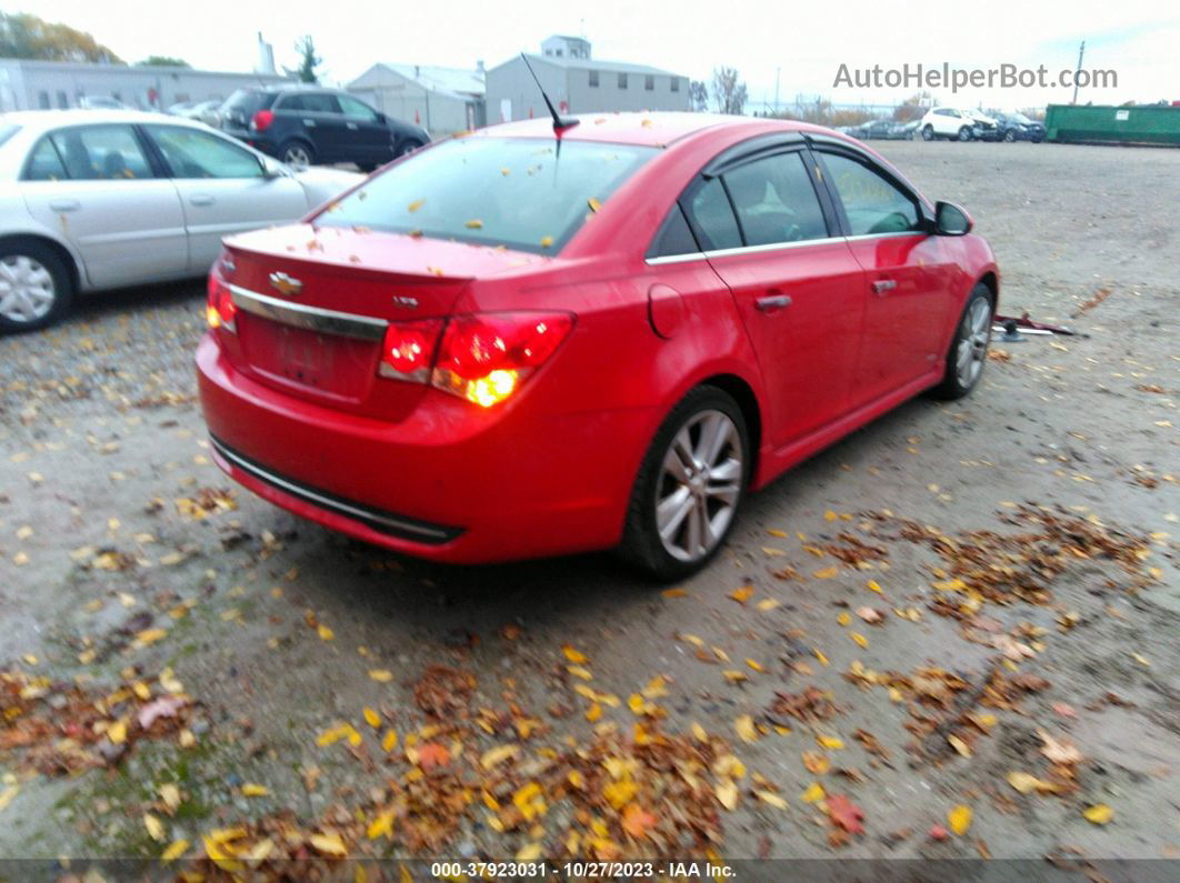 2012 Chevrolet Cruze Ltz Red vin: 1G1PH5SC5C7337408