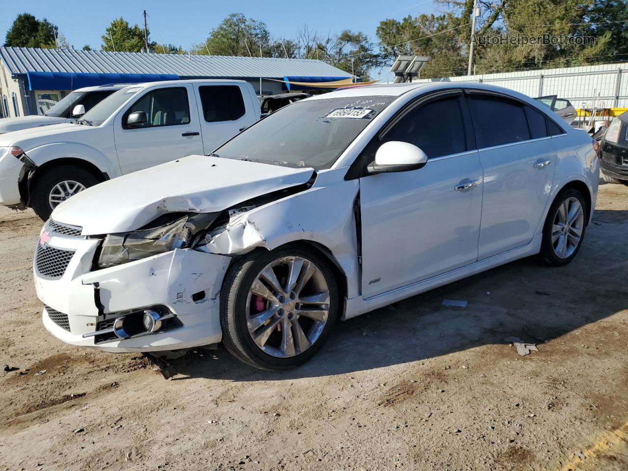 2012 Chevrolet Cruze Ltz White vin: 1G1PH5SC6C7128517