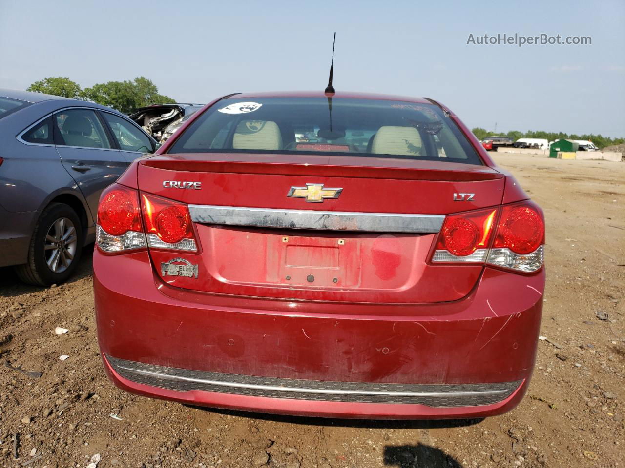 2012 Chevrolet Cruze Ltz Red vin: 1G1PH5SC8C7248349