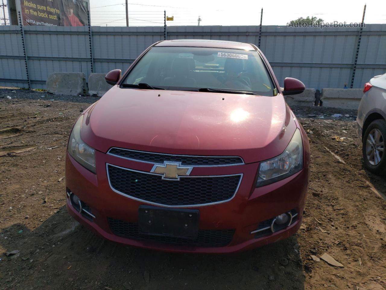 2012 Chevrolet Cruze Ltz Red vin: 1G1PH5SC8C7248349