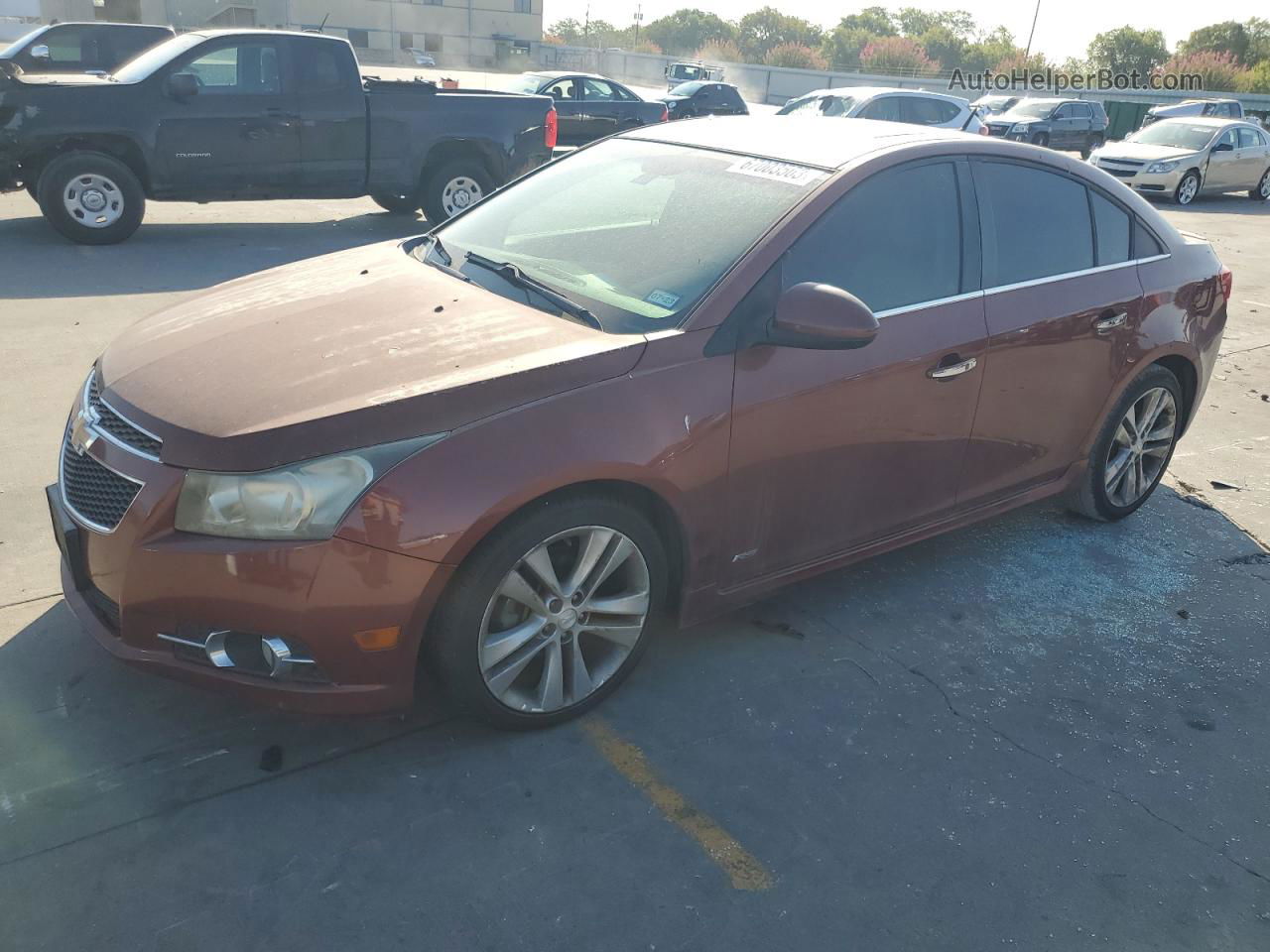 2012 Chevrolet Cruze Ltz Red vin: 1G1PH5SC8C7252627