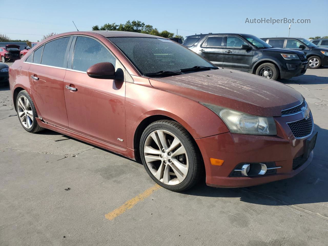 2012 Chevrolet Cruze Ltz Red vin: 1G1PH5SC8C7252627