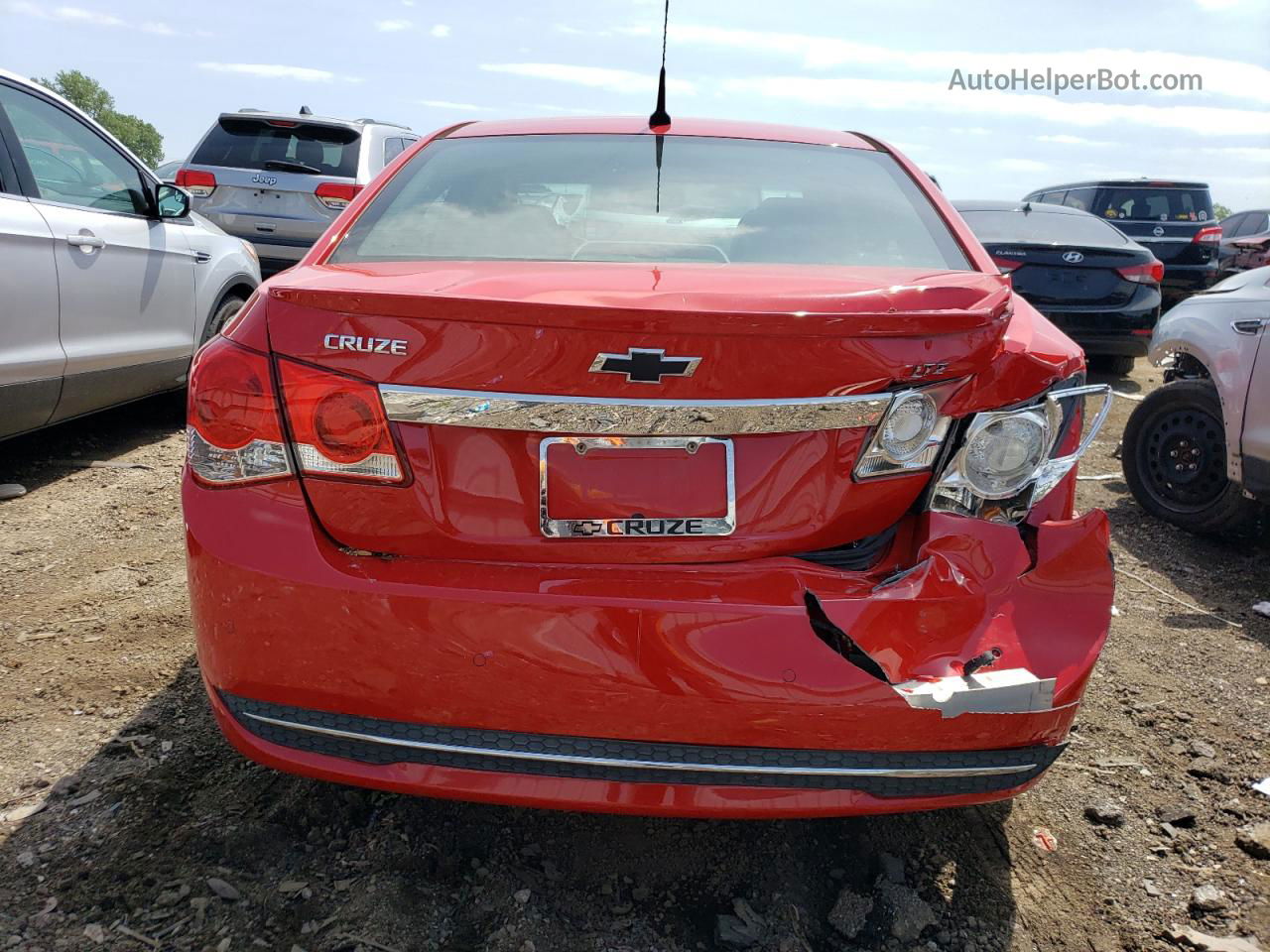 2012 Chevrolet Cruze Ltz Red vin: 1G1PH5SC9C7288861