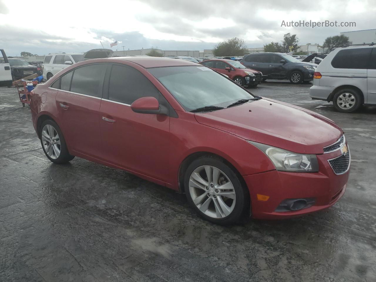 2012 Chevrolet Cruze Ltz Maroon vin: 1G1PH5SCXC7297794