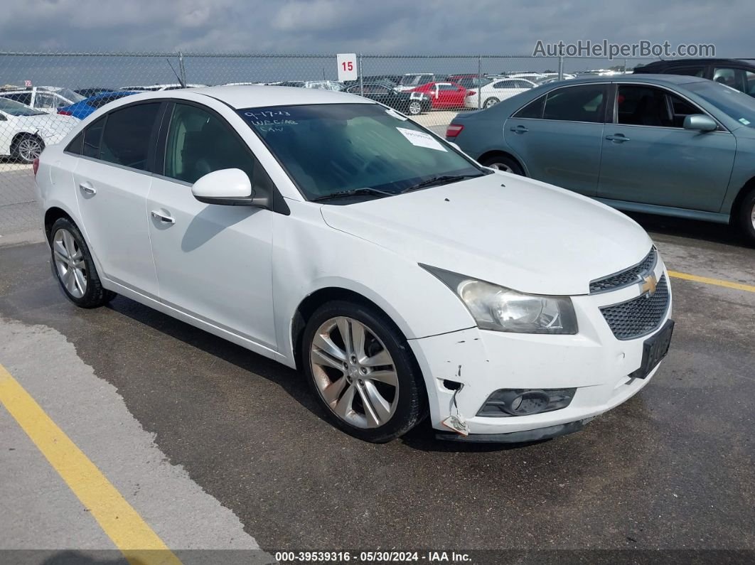 2012 Chevrolet Cruze Ltz White vin: 1G1PH5SCXC7407436