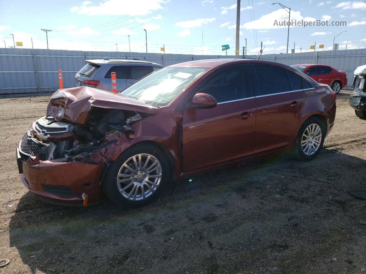 2013 Chevrolet Cruze Eco Бордовый vin: 1G1PJ5SB6D7152491