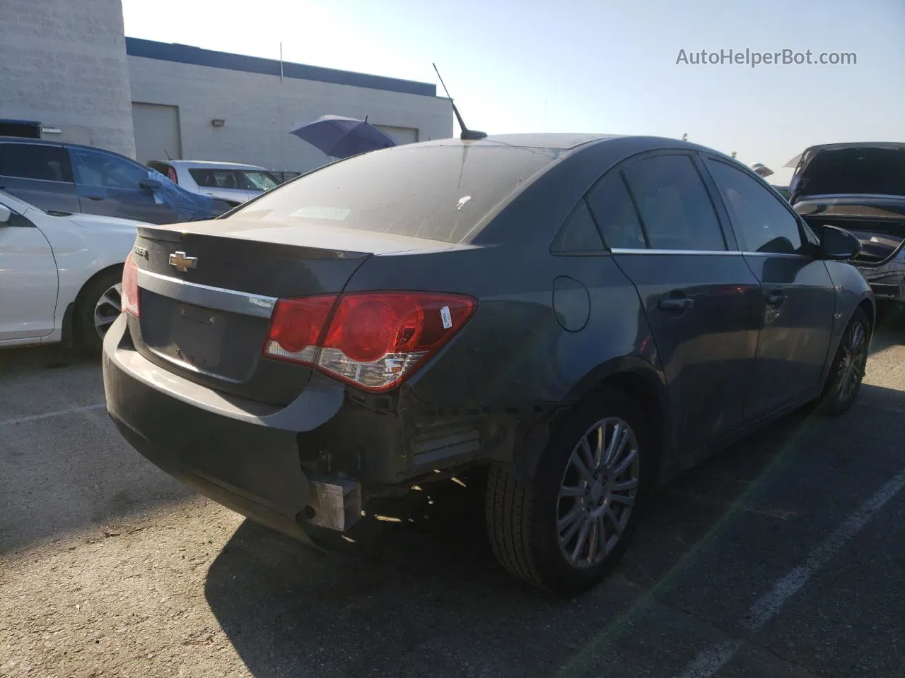 2013 Chevrolet Cruze Eco Gray vin: 1G1PJ5SB7D7162950