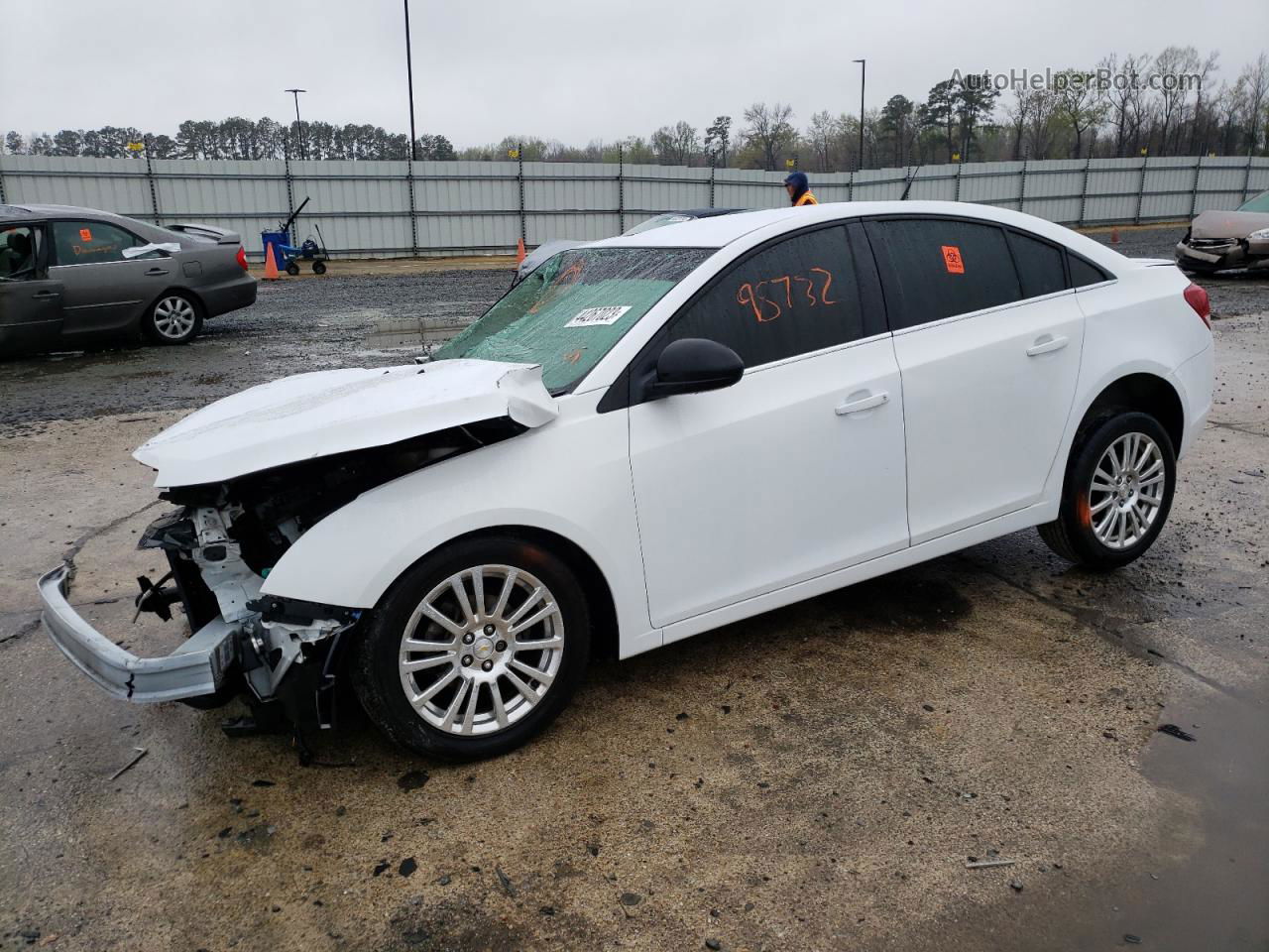 2013 Chevrolet Cruze Eco White vin: 1G1PJ5SB9D7217642