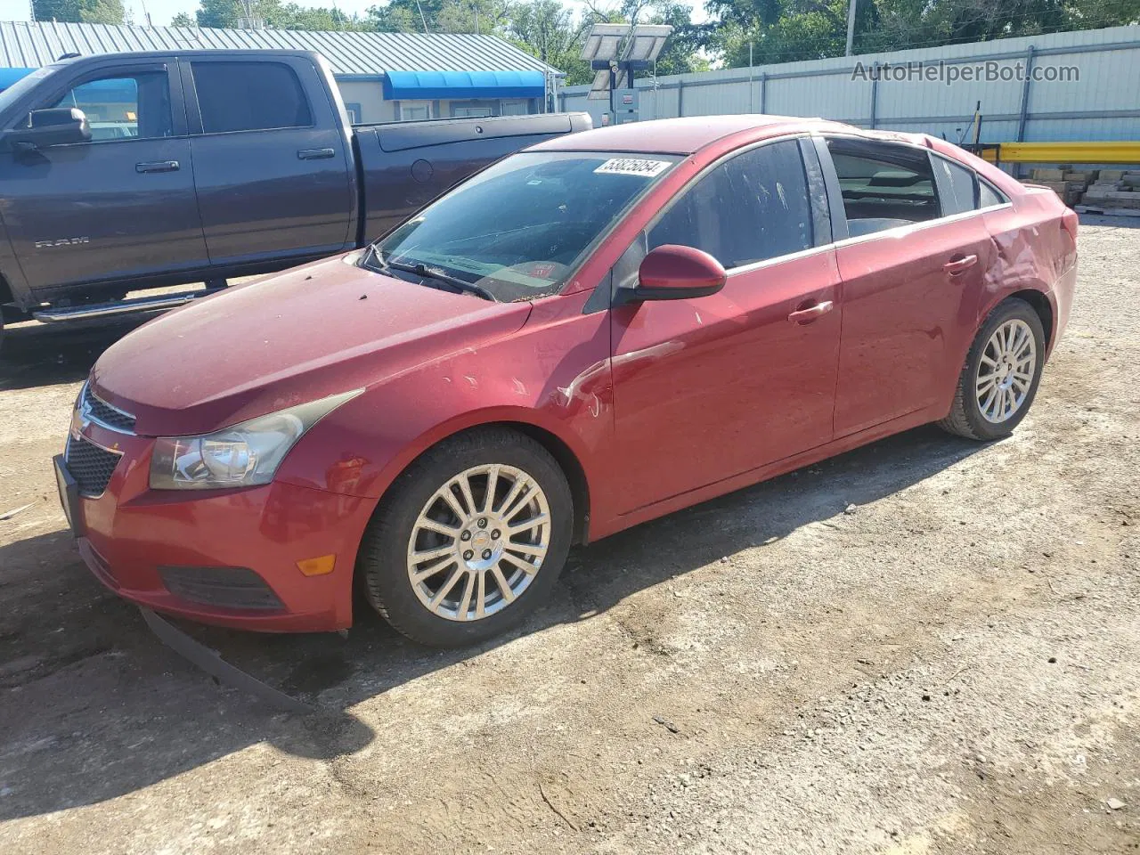 2013 Chevrolet Cruze Eco Red vin: 1G1PJ5SBXD7300576