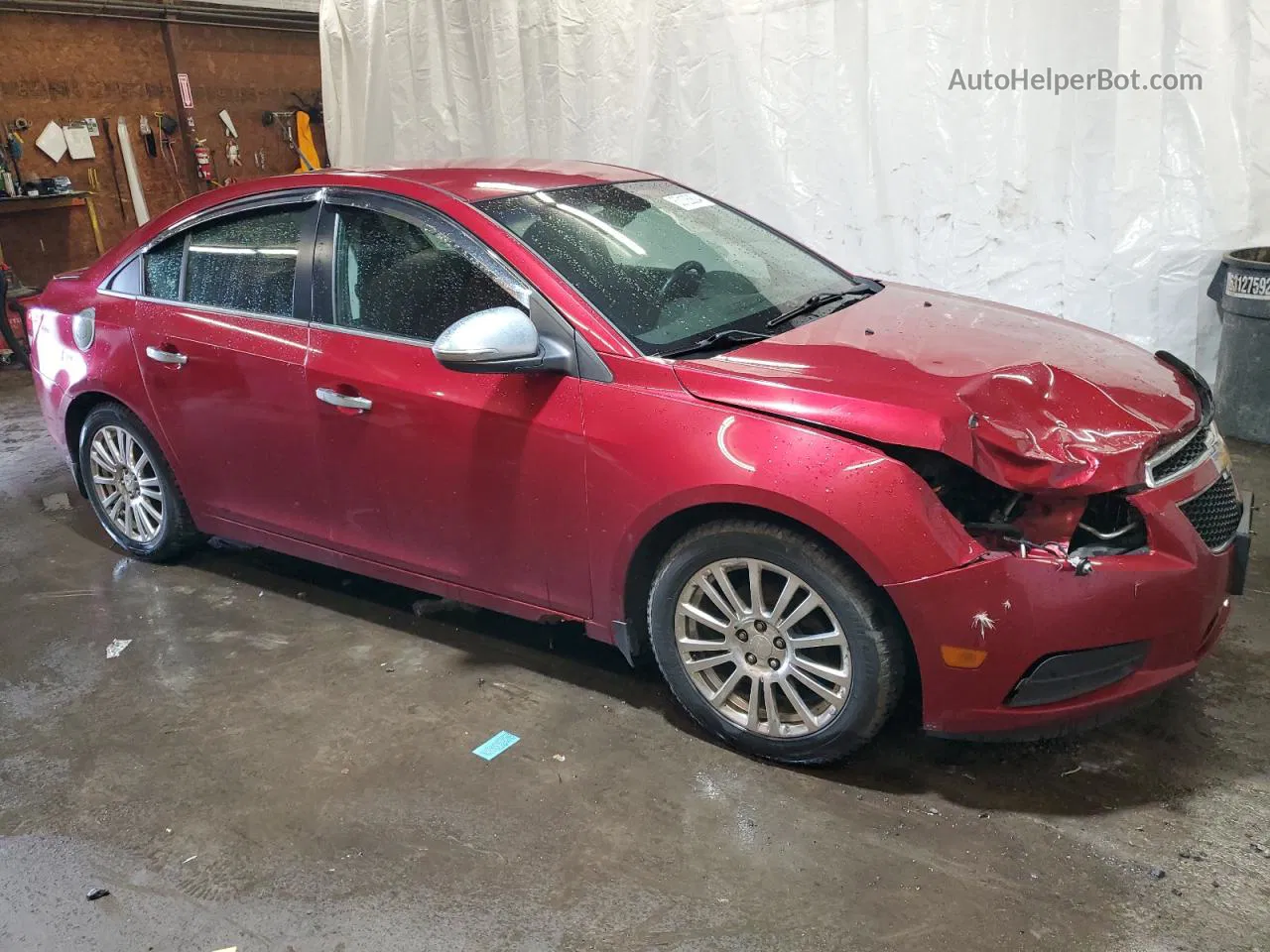 2012 Chevrolet Cruze Eco Burgundy vin: 1G1PJ5SC6C7173526