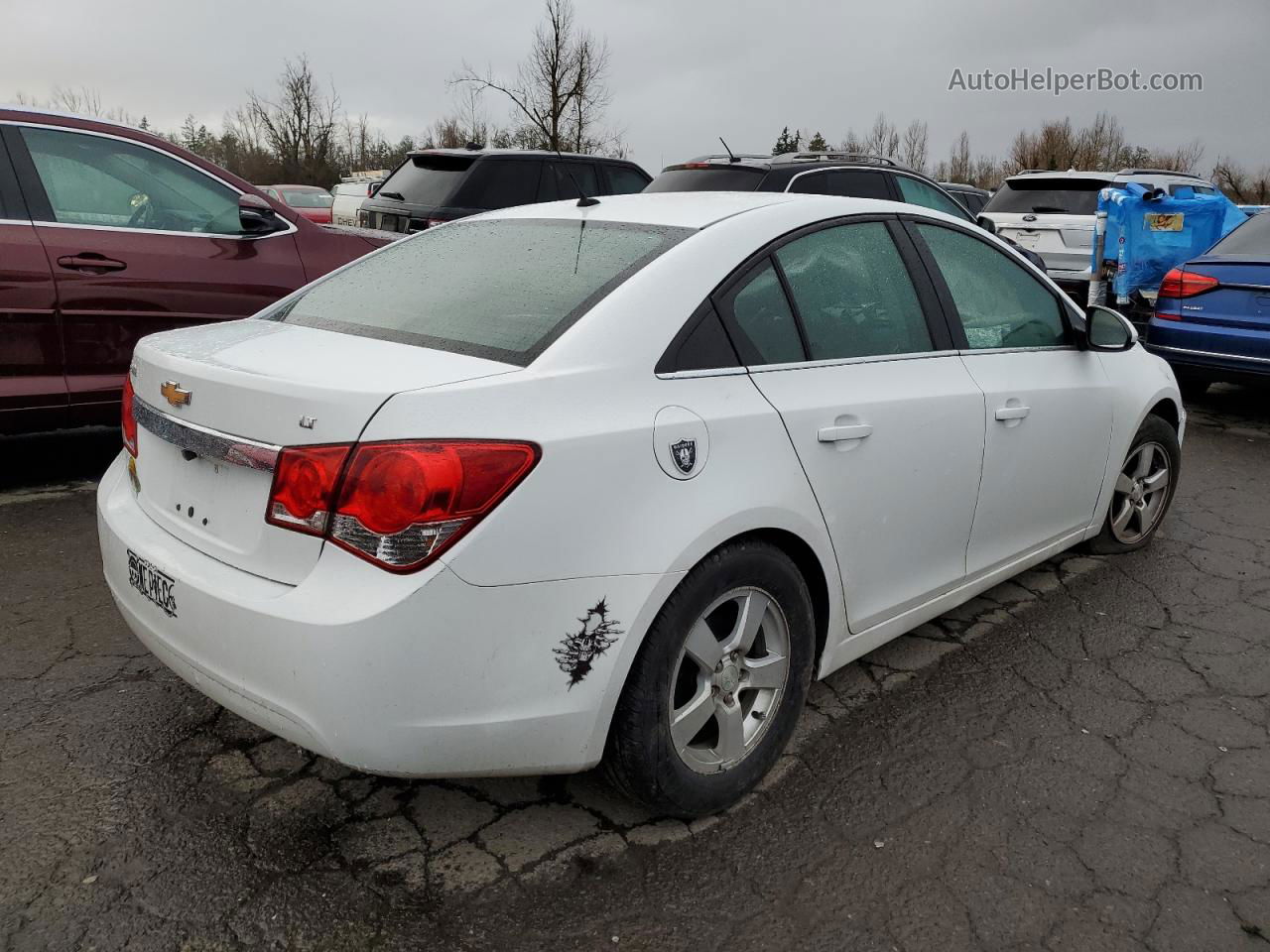 2013 Chevrolet Cruze Lt White vin: 1G1PK5SB0D7192692