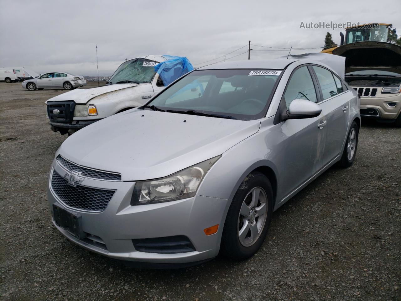 2014 Chevrolet Cruze Lt Silver vin: 1G1PK5SB1E7436366