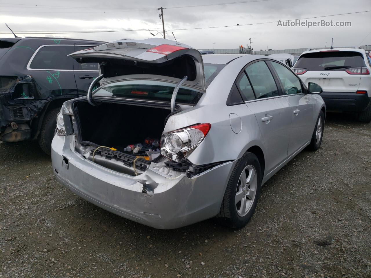 2014 Chevrolet Cruze Lt Silver vin: 1G1PK5SB1E7436366