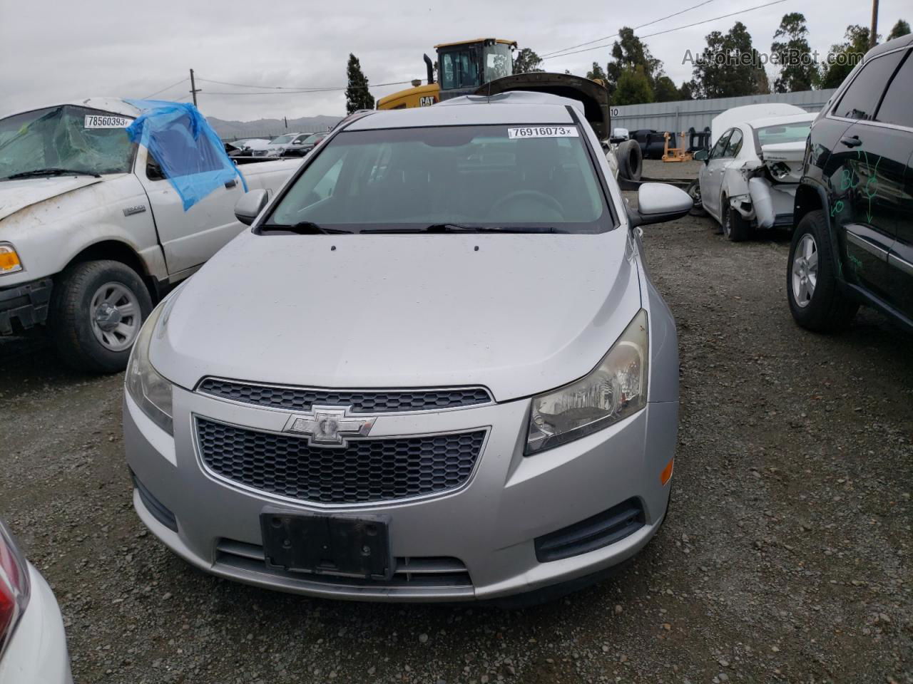 2014 Chevrolet Cruze Lt Silver vin: 1G1PK5SB1E7436366