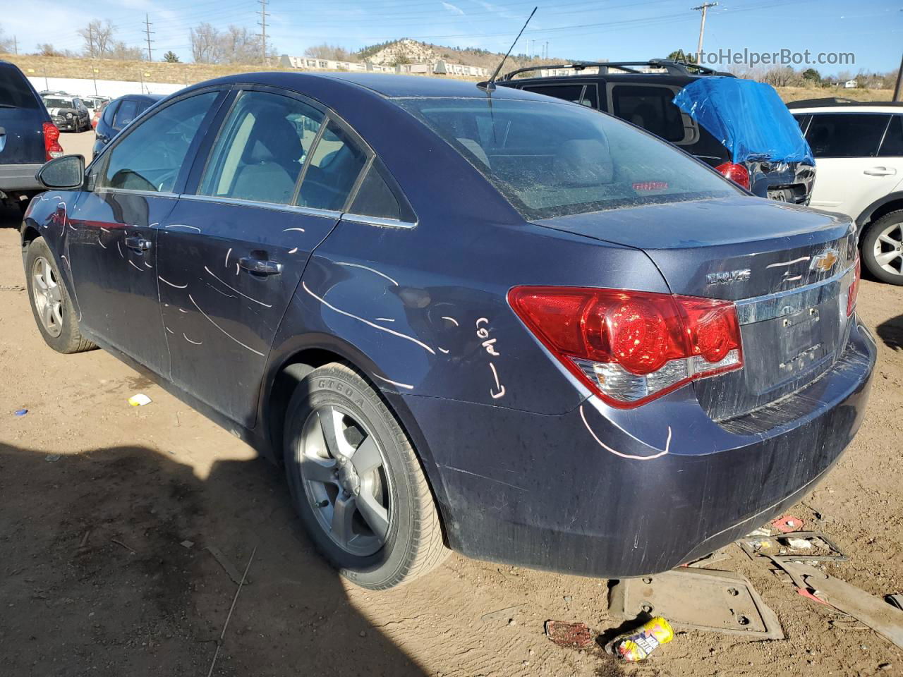 2013 Chevrolet Cruze Lt Blue vin: 1G1PK5SB3D7274352