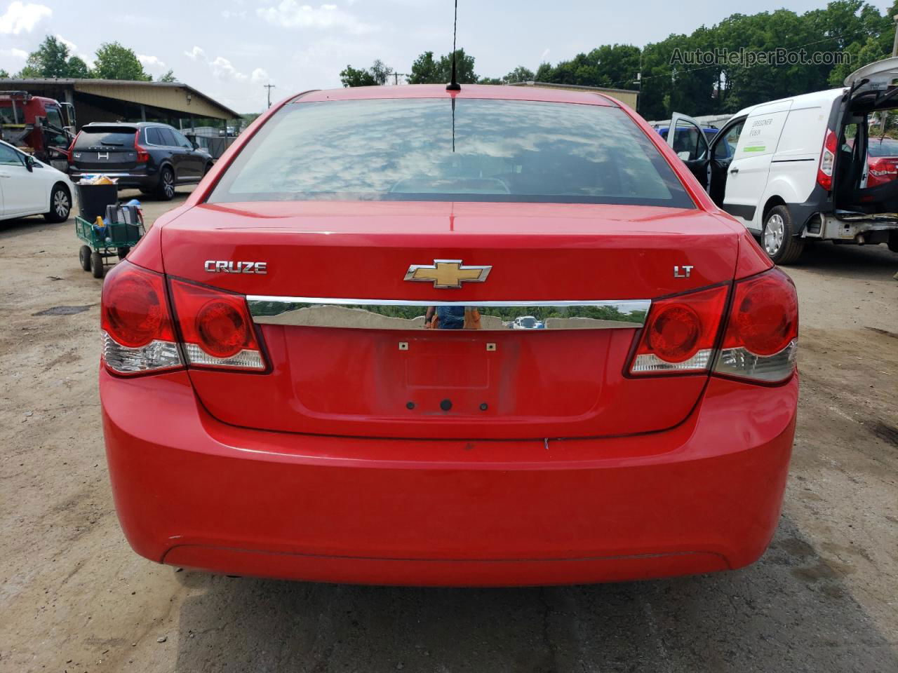 2014 Chevrolet Cruze Lt Red vin: 1G1PK5SB8E7385979