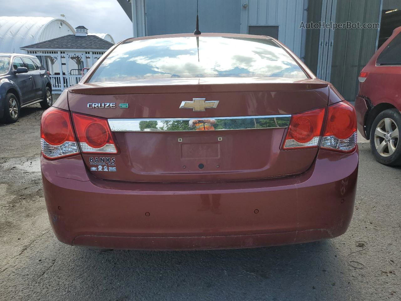 2012 Chevrolet Cruze Eco Burgundy vin: 1G1PK5SC2C7262037