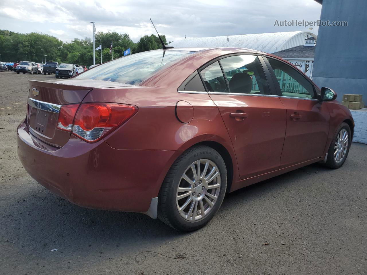 2012 Chevrolet Cruze Eco Burgundy vin: 1G1PK5SC2C7262037