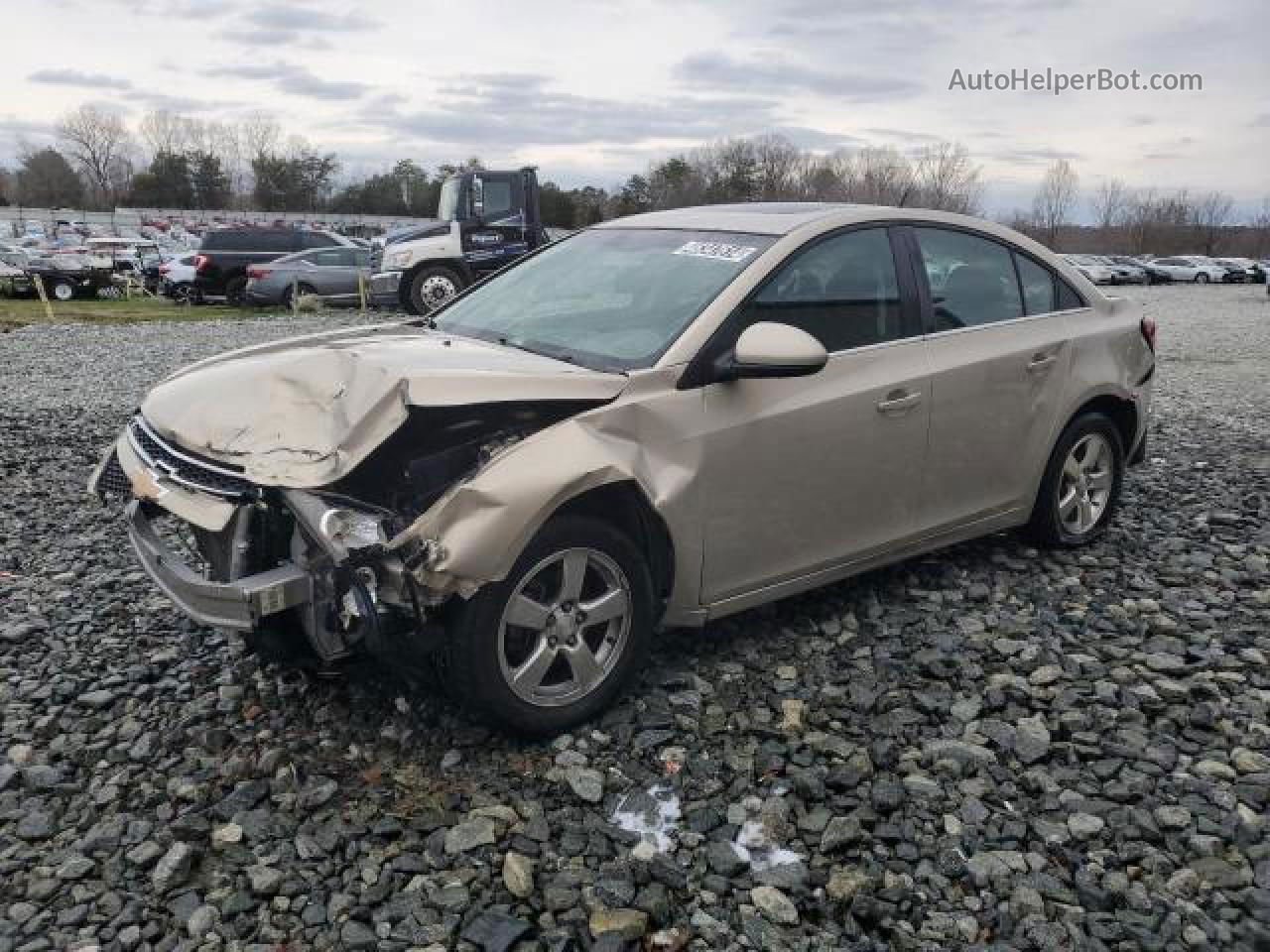 2012 Chevrolet Cruze Lt Beige vin: 1G1PL5SC6C7143503