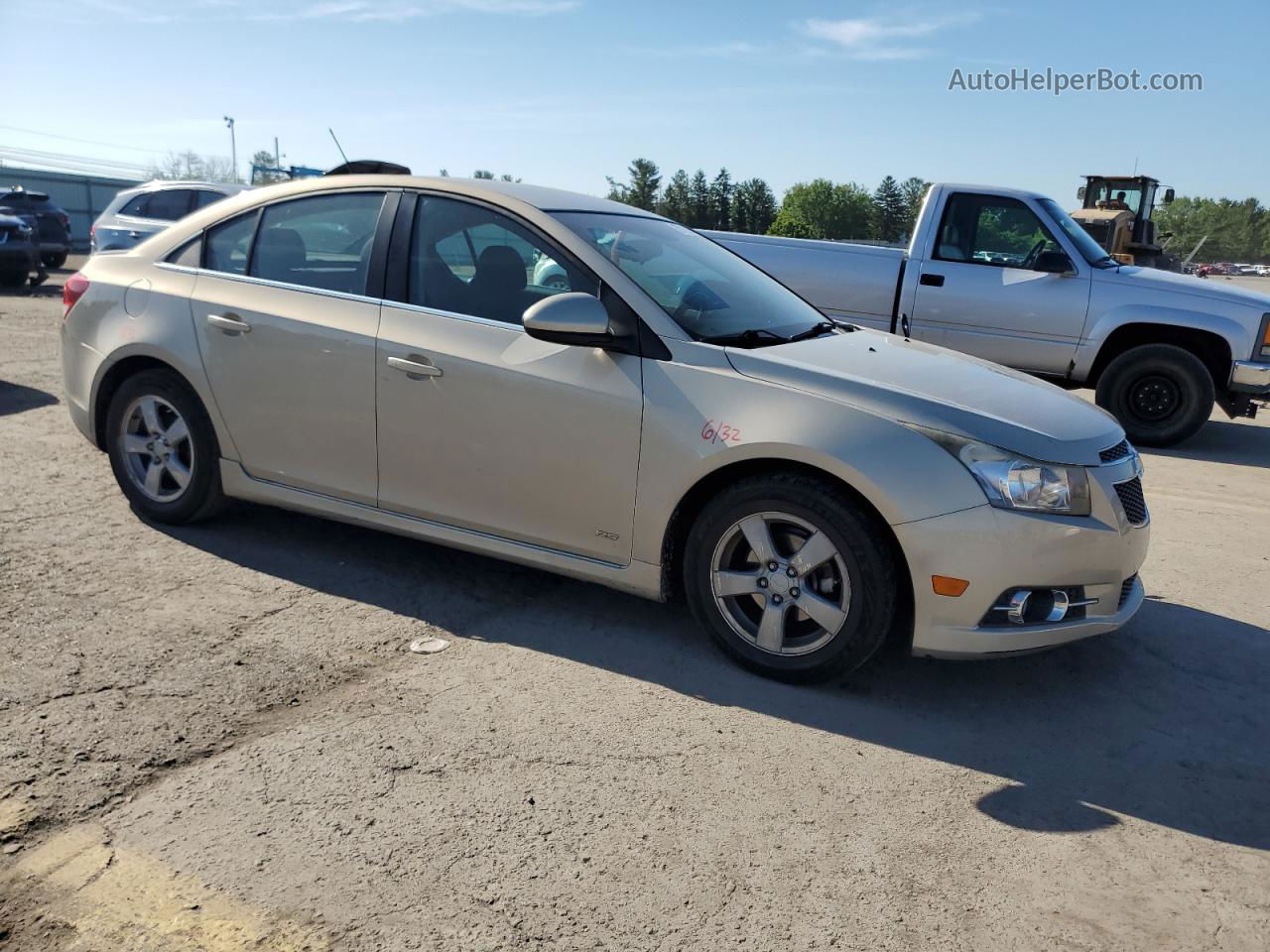 2012 Chevrolet Cruze Lt Beige vin: 1G1PL5SC6C7261809