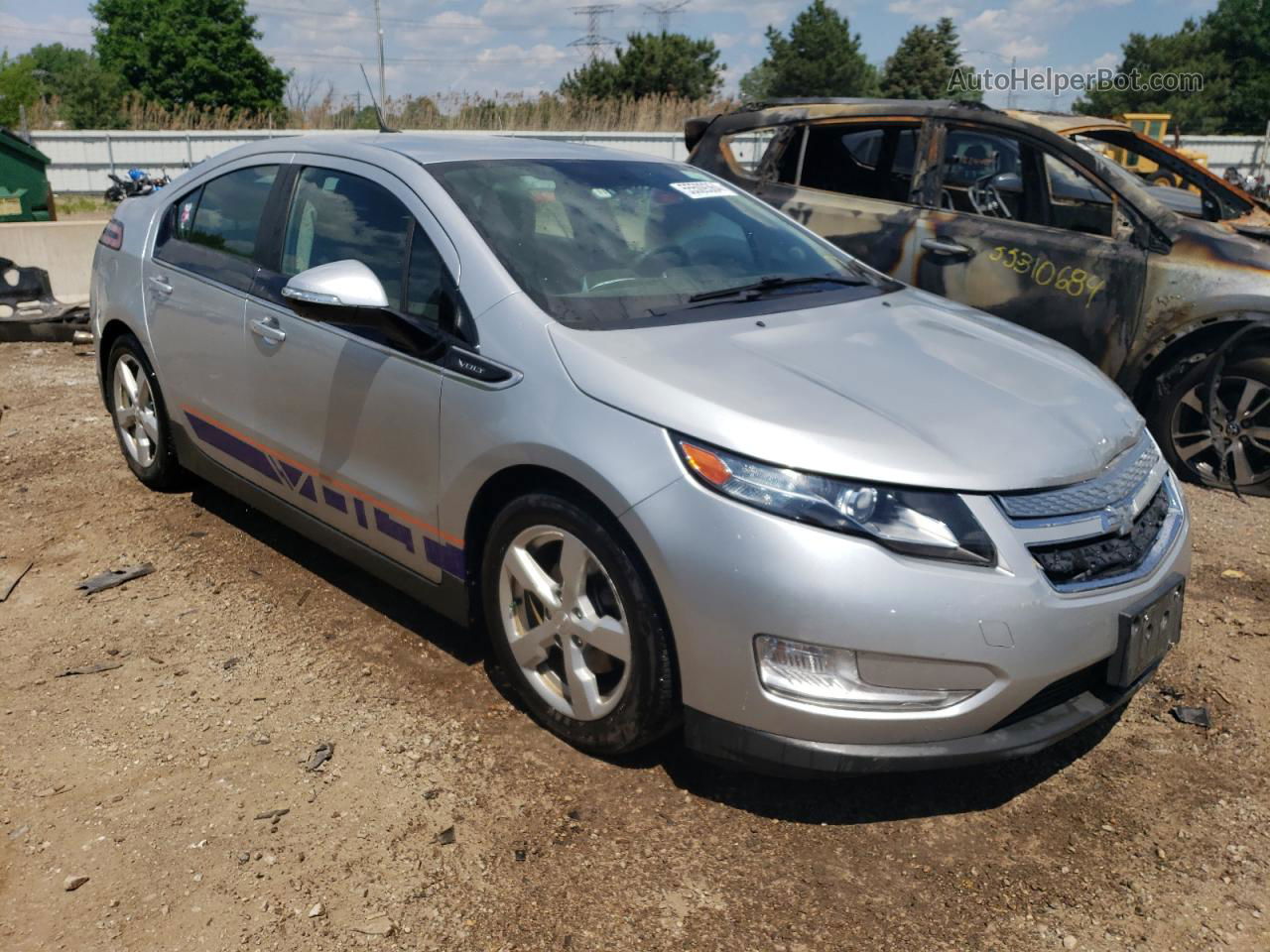 2013 Chevrolet Volt  Silver vin: 1G1RA6E48DU143126