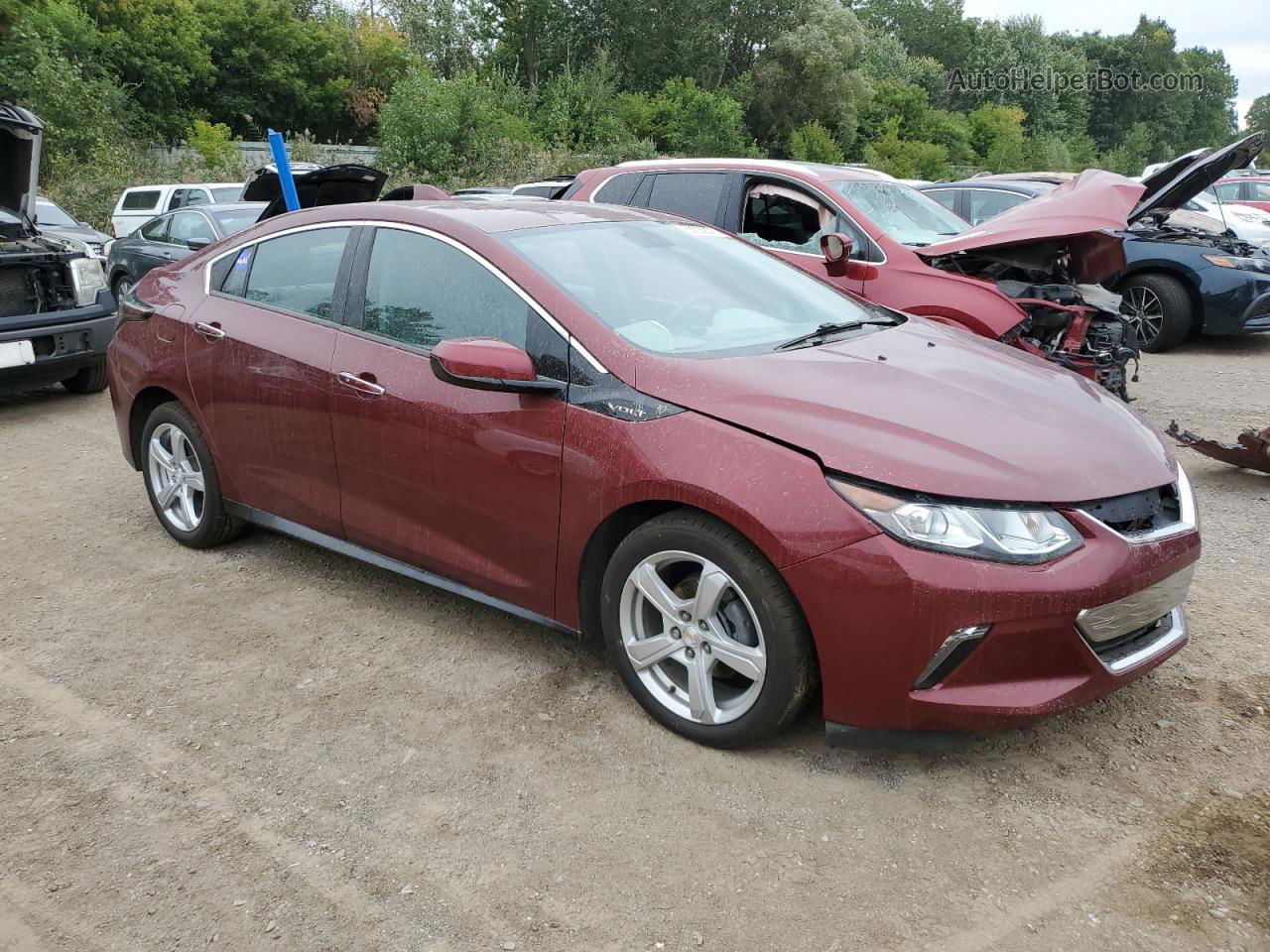 2017 Chevrolet Volt Lt Темно-бордовый vin: 1G1RA6S51HU100122