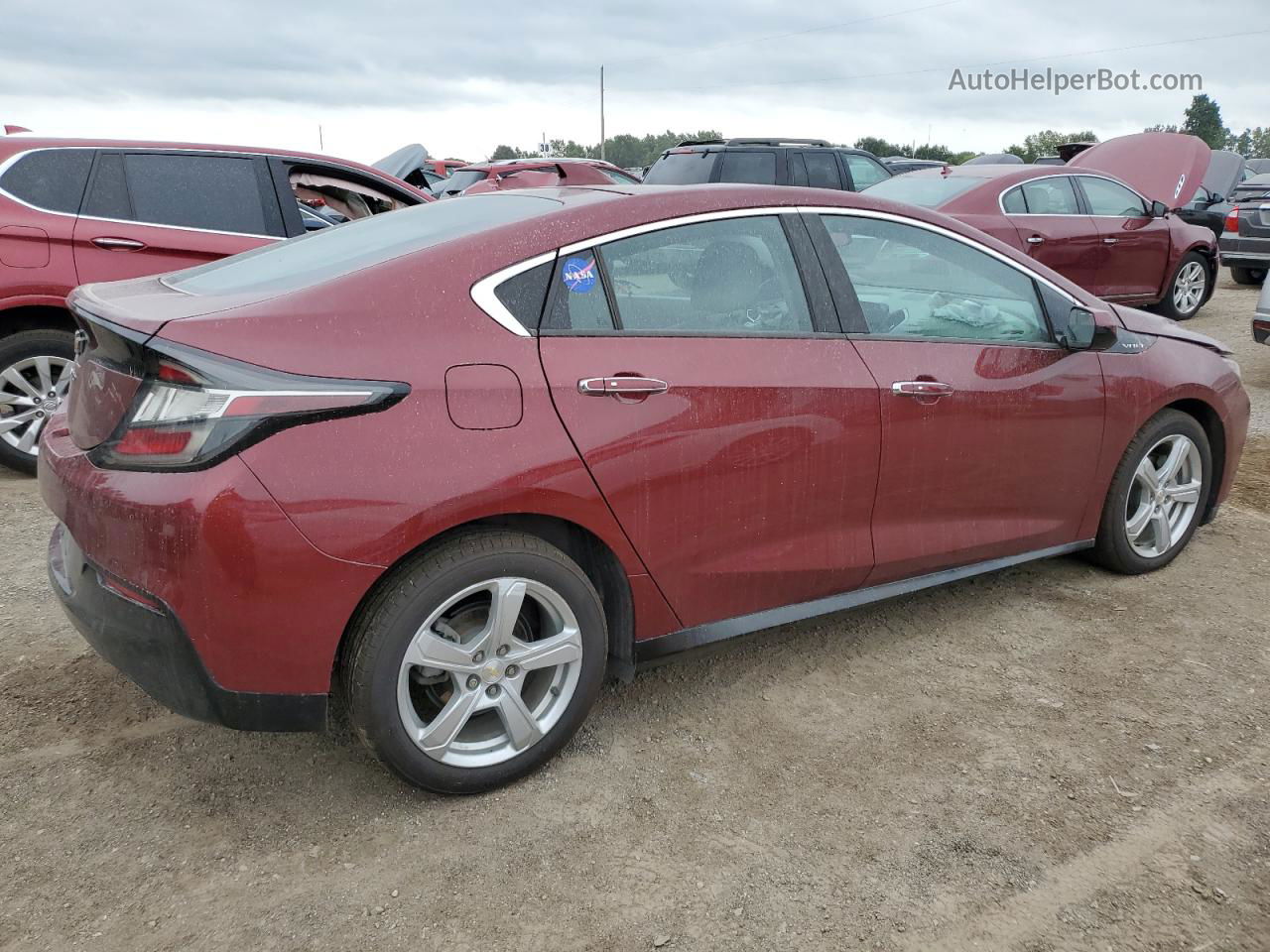 2017 Chevrolet Volt Lt Темно-бордовый vin: 1G1RA6S51HU100122