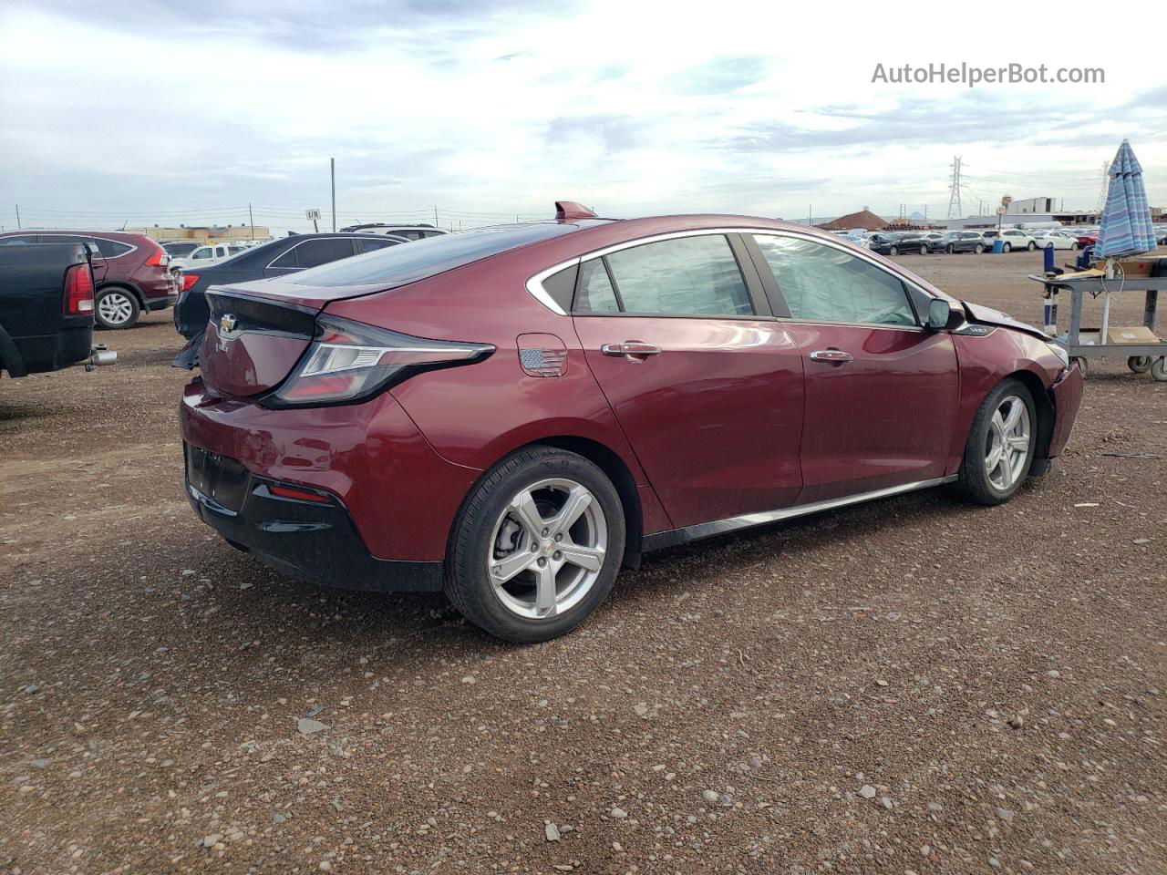 2017 Chevrolet Volt Lt Burgundy vin: 1G1RA6S54HU105606