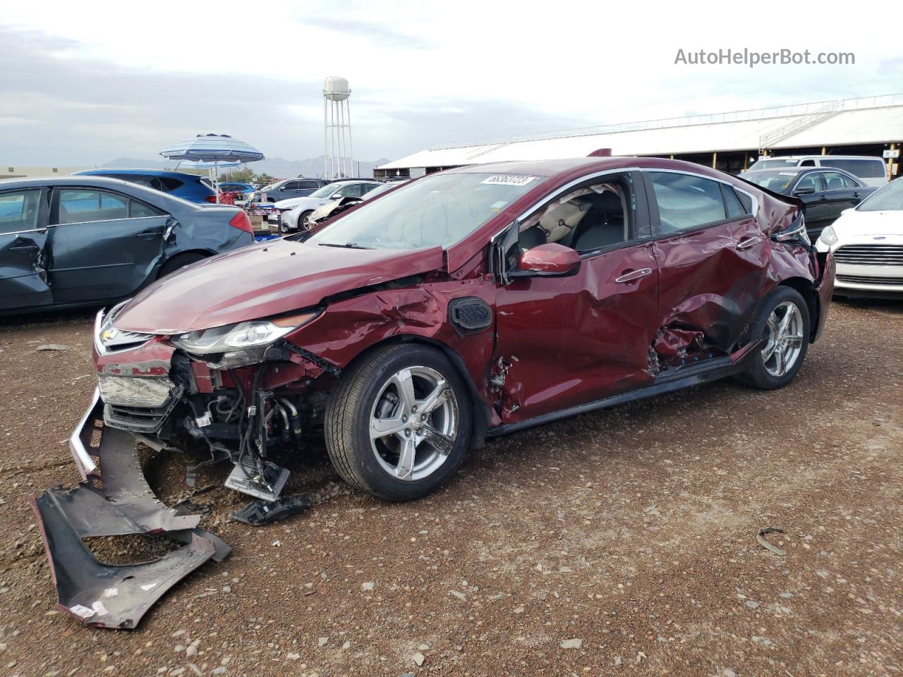 2017 Chevrolet Volt Lt Burgundy vin: 1G1RA6S54HU105606