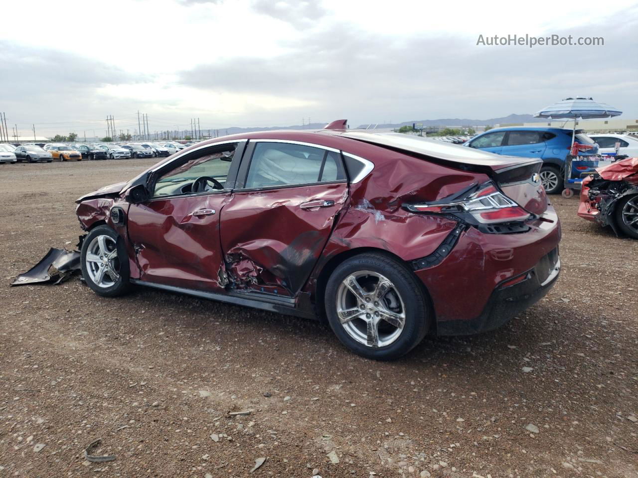 2017 Chevrolet Volt Lt Burgundy vin: 1G1RA6S54HU105606