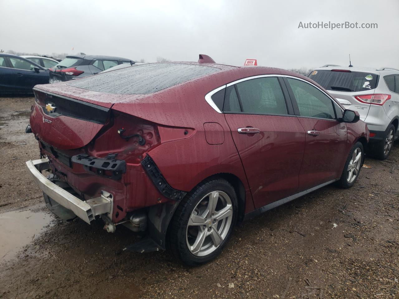 2017 Chevrolet Volt Lt Maroon vin: 1G1RA6S59HU185694