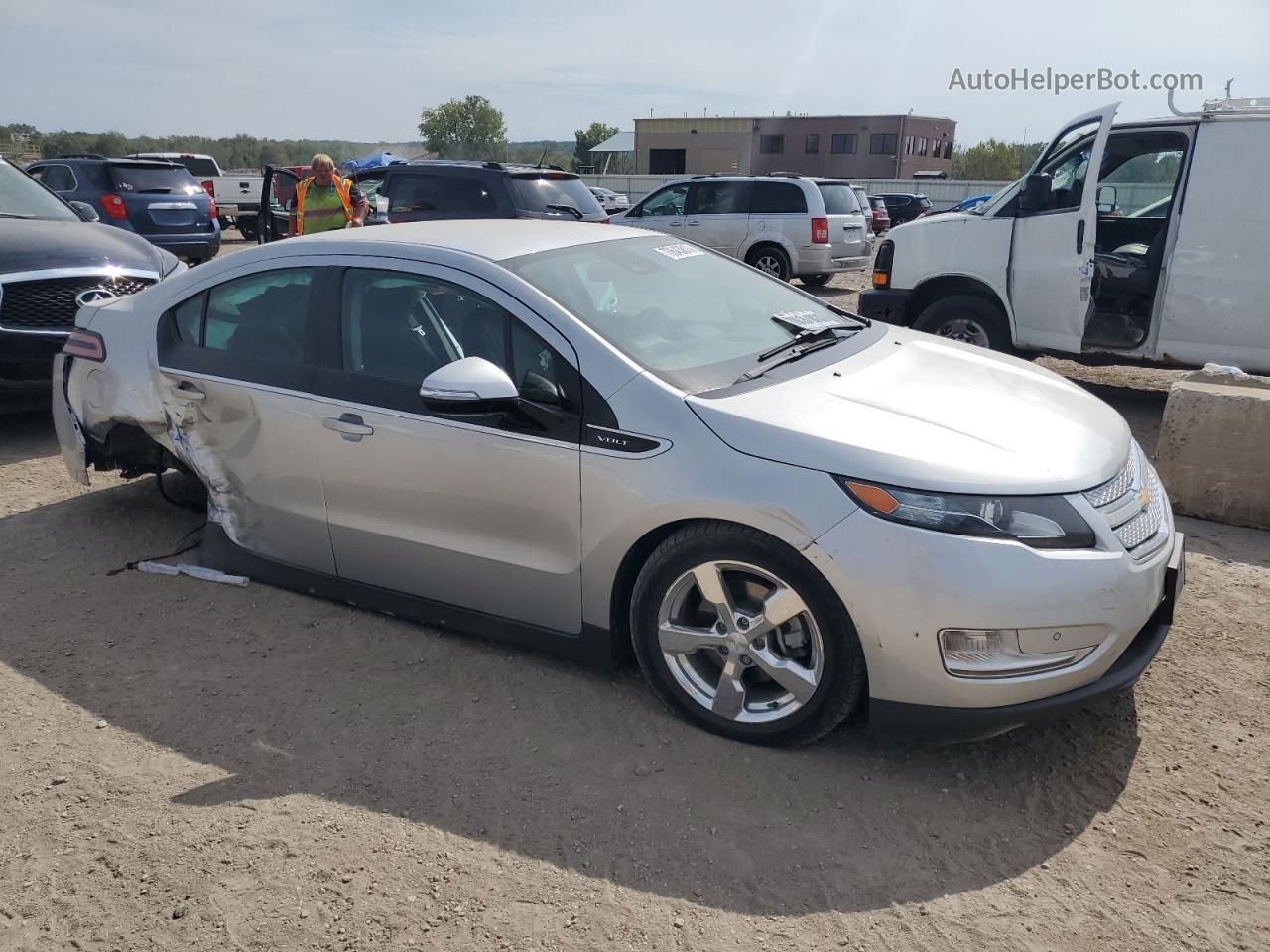 2013 Chevrolet Volt  Silver vin: 1G1RB6E40DU101076