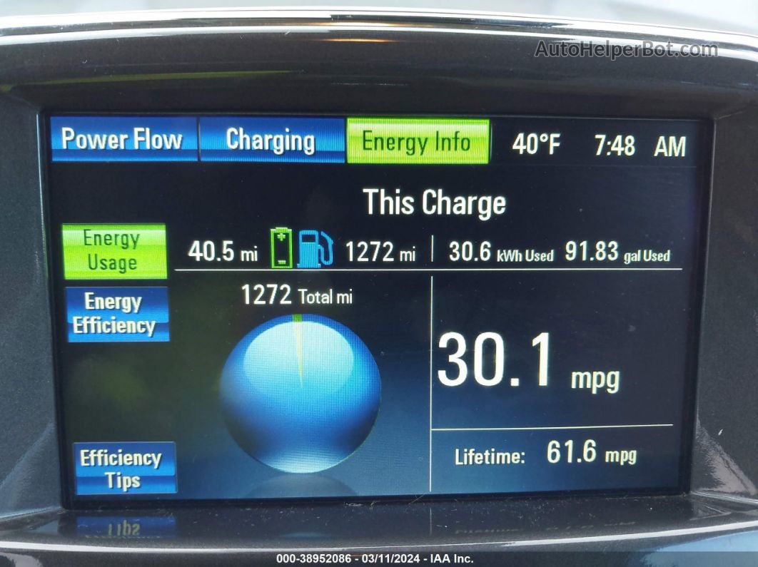 2013 Chevrolet Volt   Gray vin: 1G1RB6E40DU141268