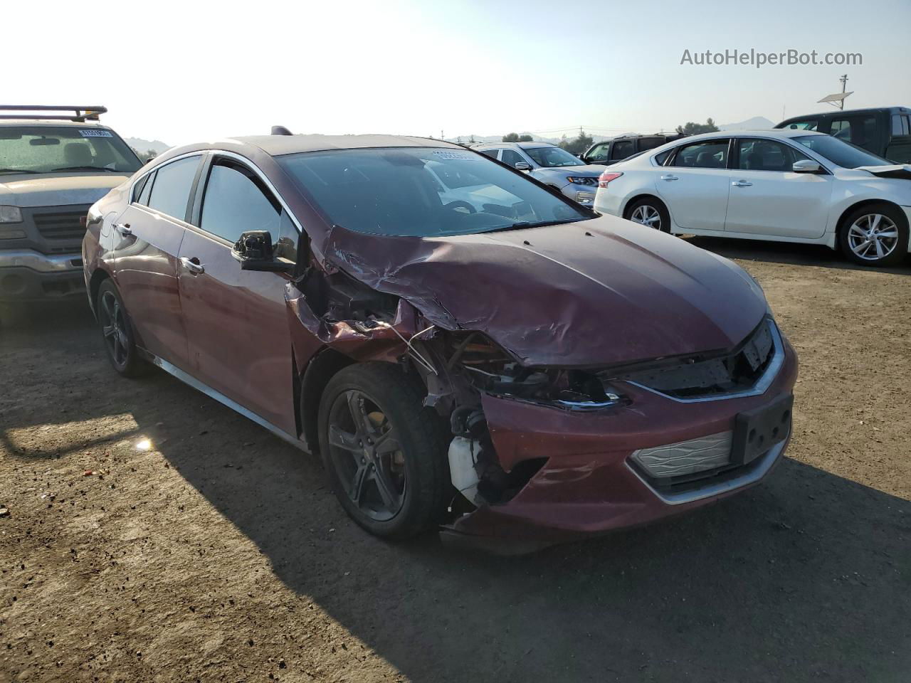 2017 Chevrolet Volt Lt Burgundy vin: 1G1RC6S50HU131226