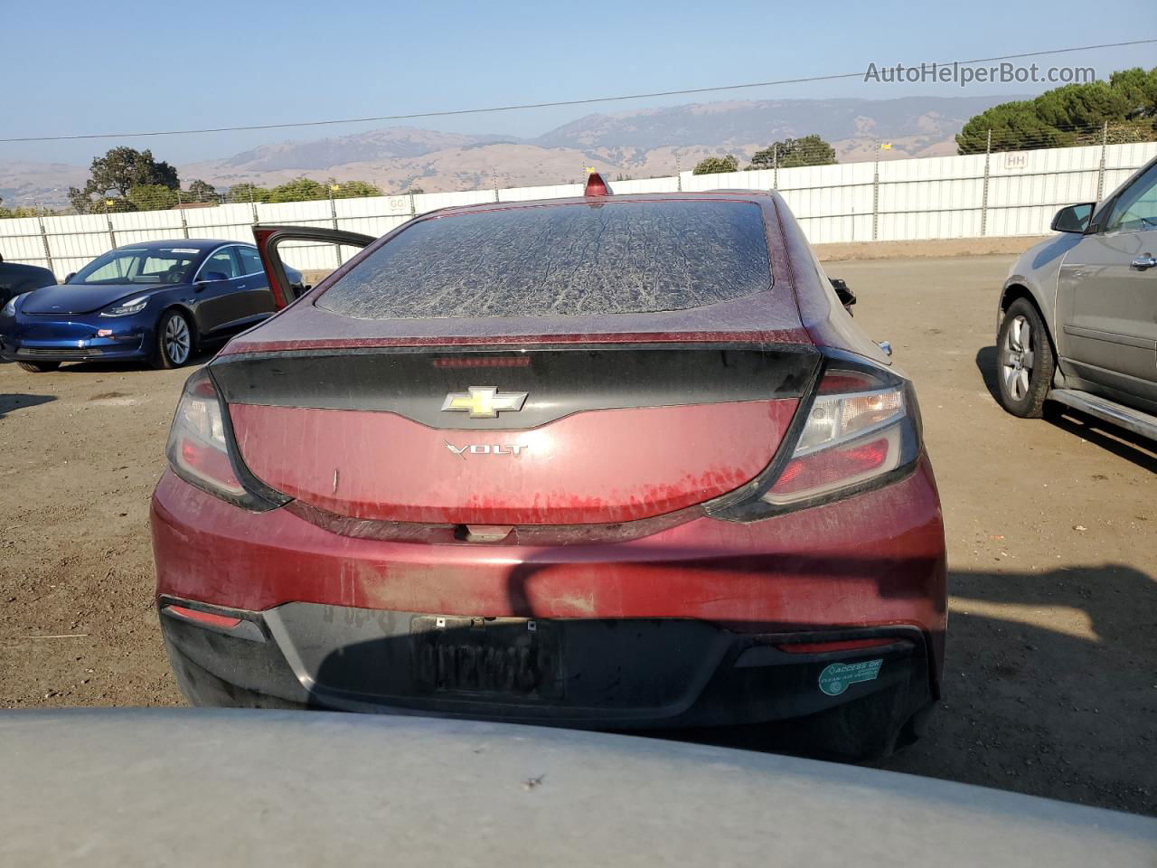 2017 Chevrolet Volt Lt Burgundy vin: 1G1RC6S50HU131226