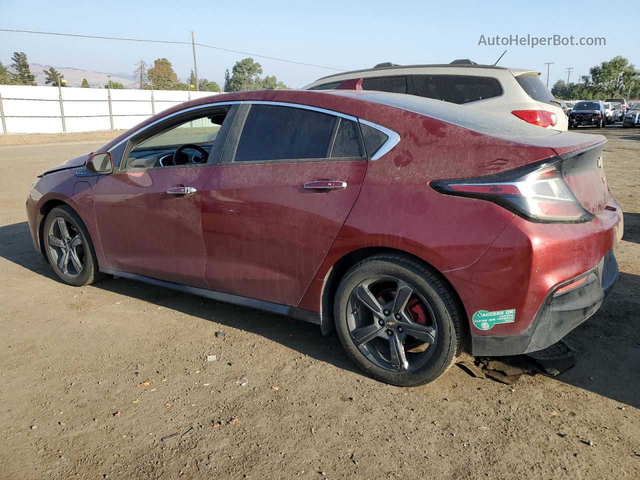 2017 Chevrolet Volt Lt Бордовый vin: 1G1RC6S50HU131226