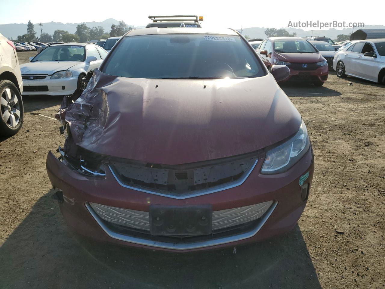 2017 Chevrolet Volt Lt Burgundy vin: 1G1RC6S50HU131226