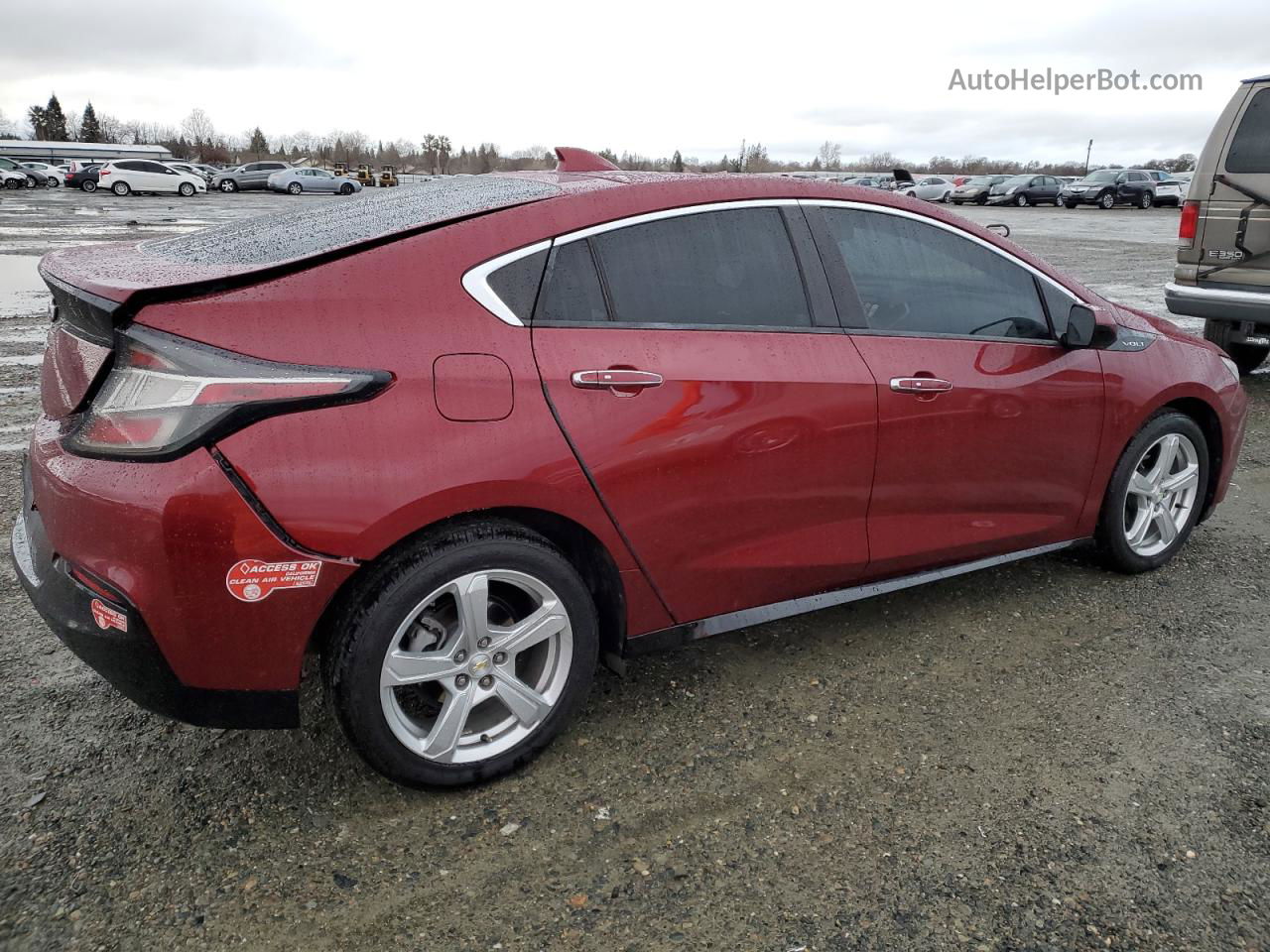 2017 Chevrolet Volt Lt Burgundy vin: 1G1RC6S50HU172178