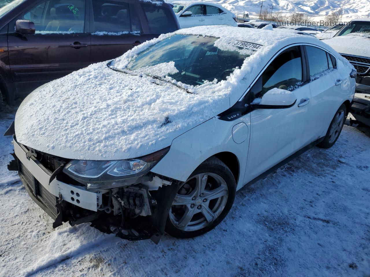 2017 Chevrolet Volt Lt White vin: 1G1RC6S51HU102303