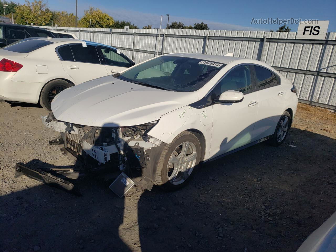 2017 Chevrolet Volt Lt White vin: 1G1RC6S51HU117271