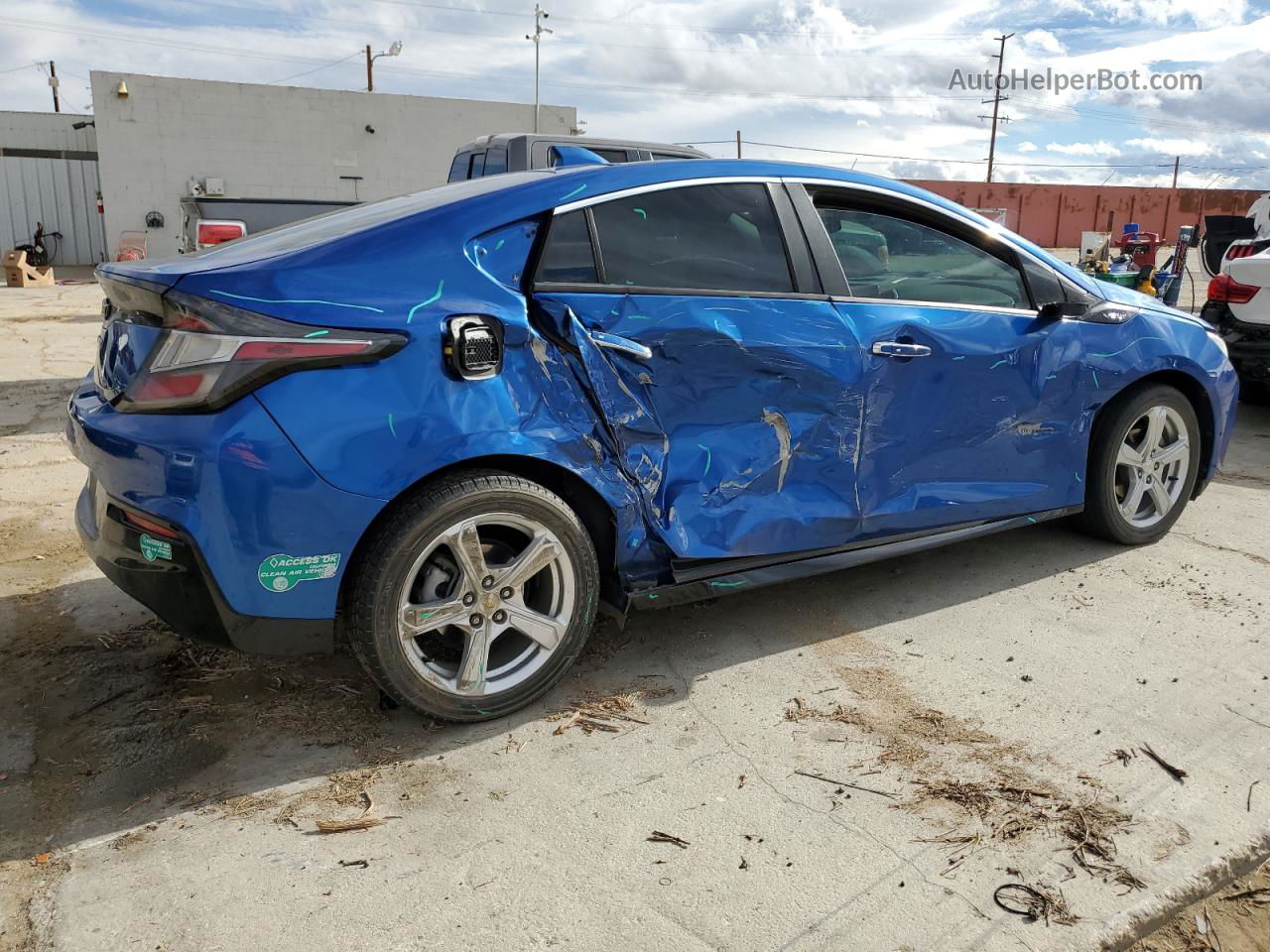 2017 Chevrolet Volt Lt Синий vin: 1G1RC6S53HU134184