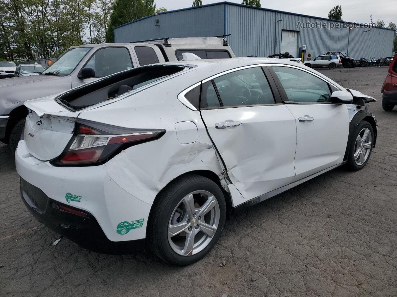 2017 Chevrolet Volt Lt White vin: 1G1RC6S54HU150376