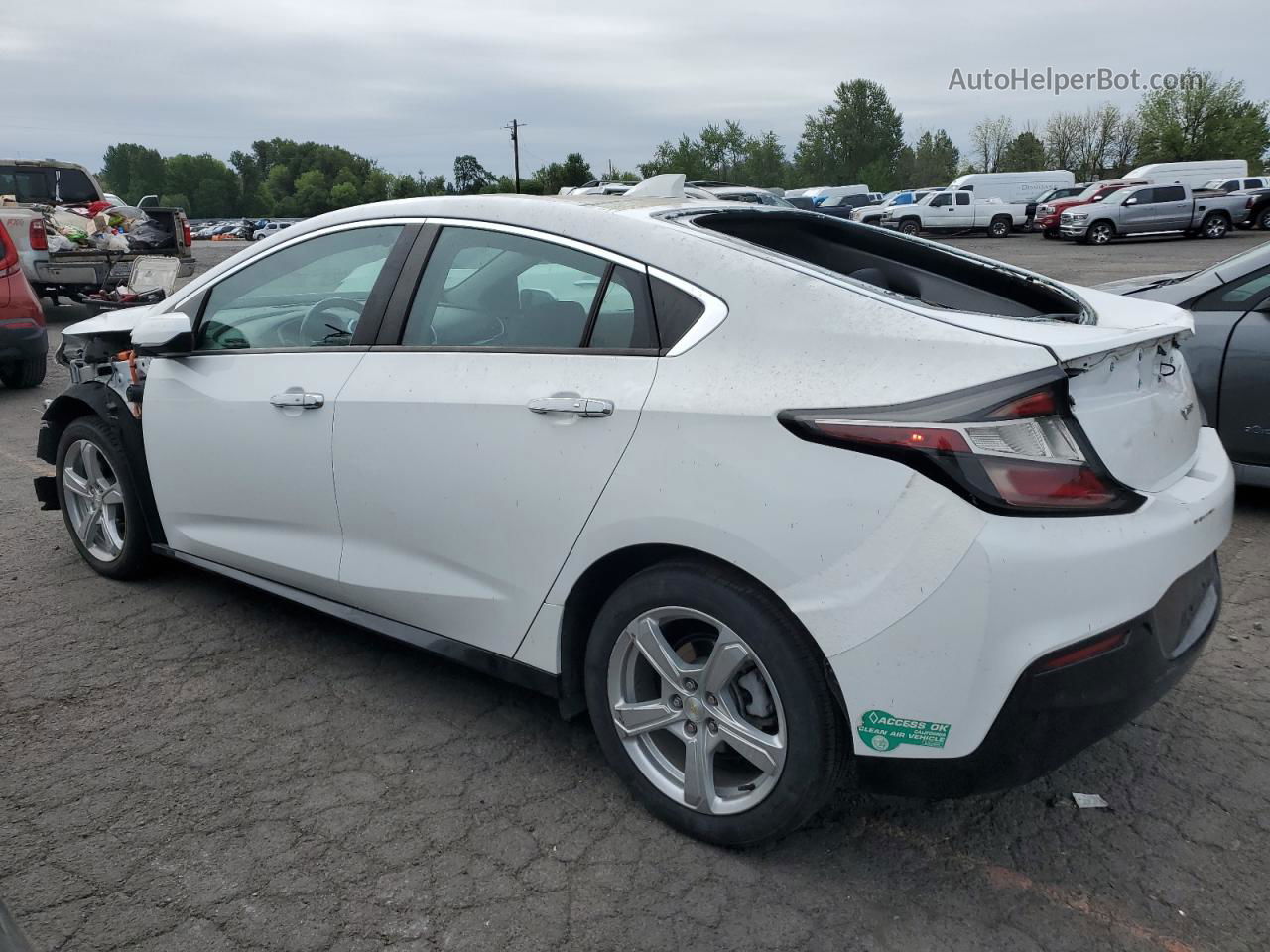 2017 Chevrolet Volt Lt White vin: 1G1RC6S54HU150376