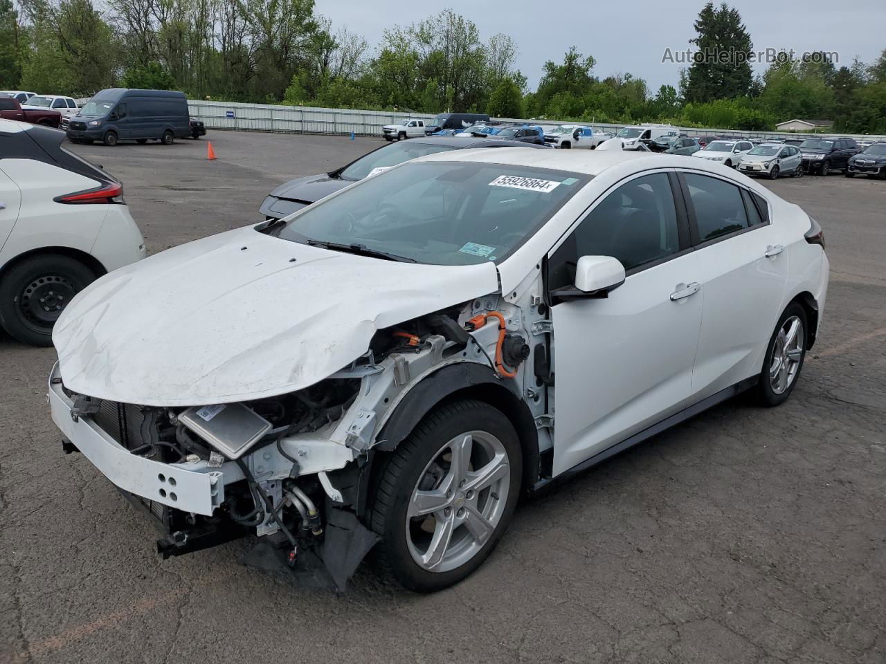 2017 Chevrolet Volt Lt White vin: 1G1RC6S54HU150376