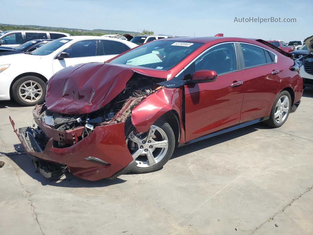 2017 Chevrolet Volt Lt Burgundy vin: 1G1RC6S55HU133621