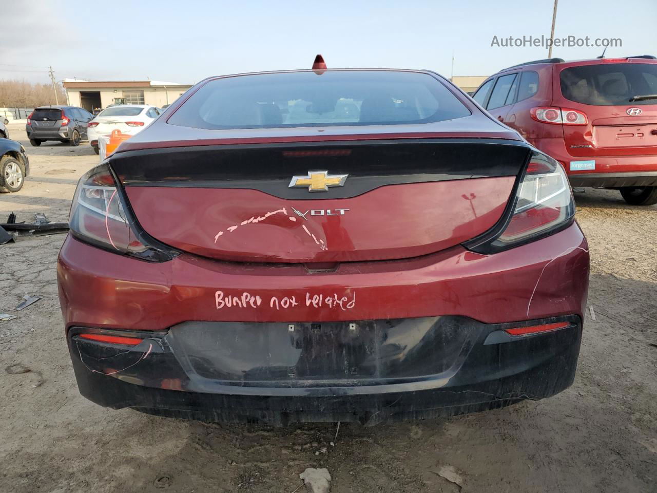 2017 Chevrolet Volt Lt Бордовый vin: 1G1RC6S58HU179587