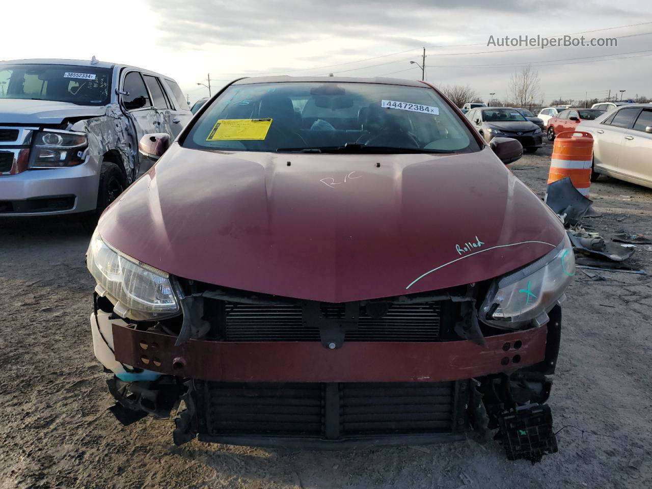 2017 Chevrolet Volt Lt Бордовый vin: 1G1RC6S58HU179587