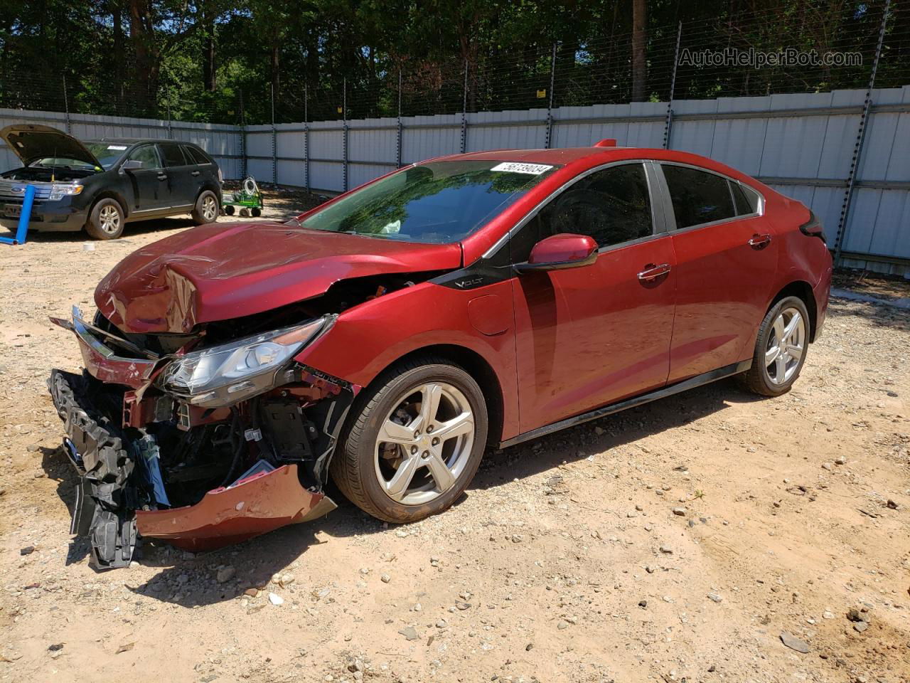 2017 Chevrolet Volt Lt Темно-бордовый vin: 1G1RC6S5XHU116099