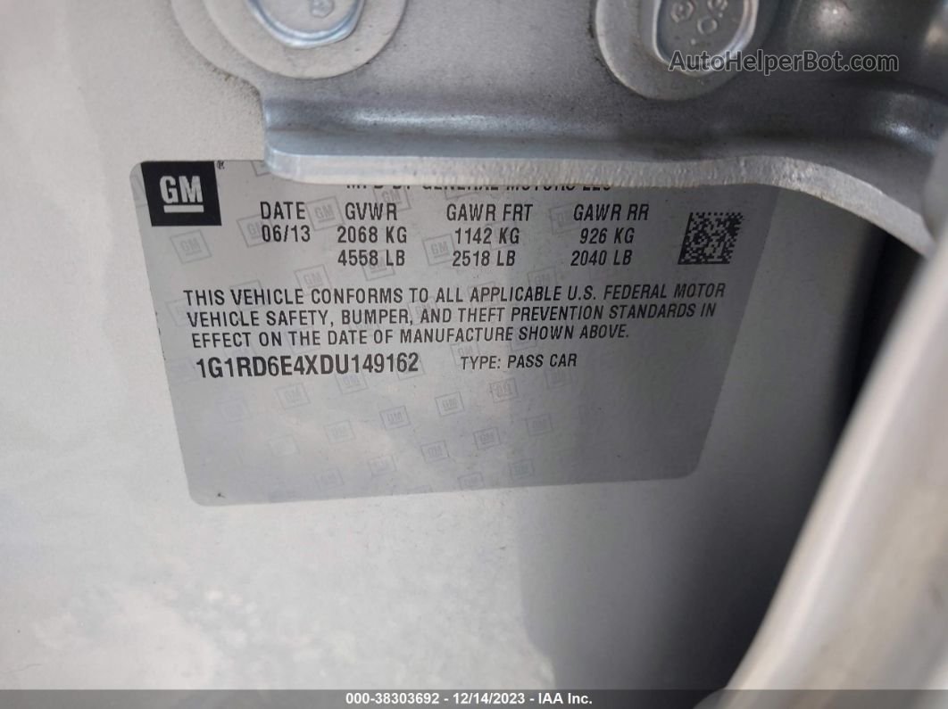 2013 Chevrolet Volt Silver vin: 1G1RD6E4XDU149162